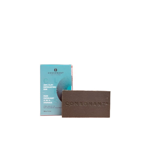 Consonant Skincare clay exfoliating cleansing soap bar