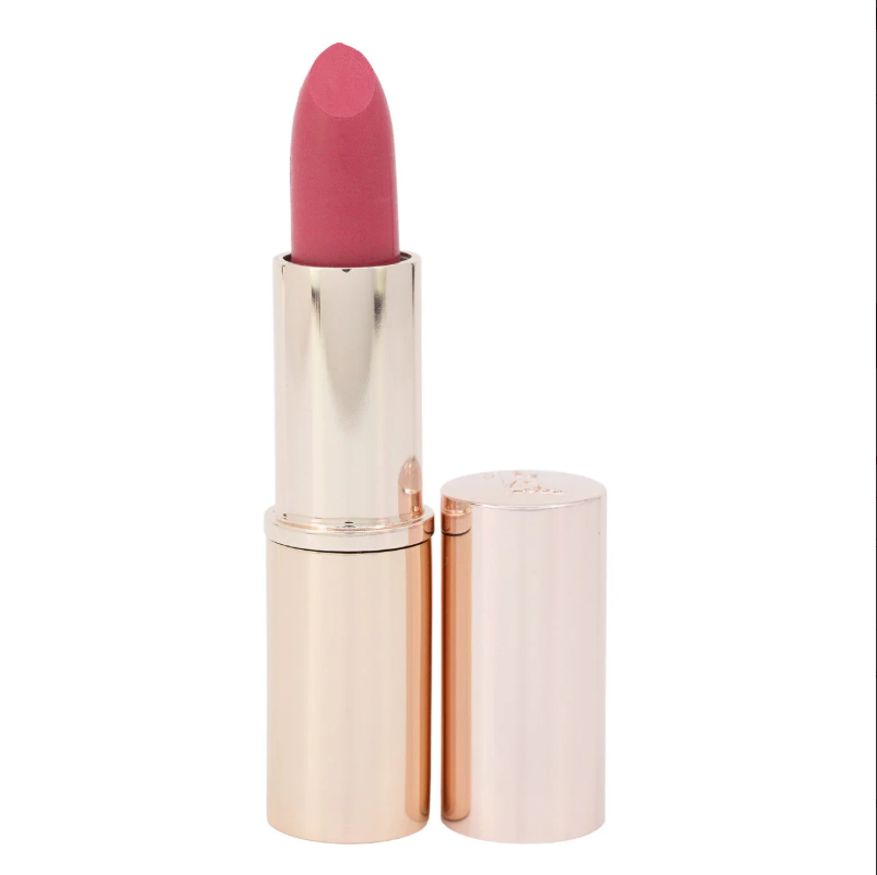 Pure Anada Lipstick with rose gold casing on a white background