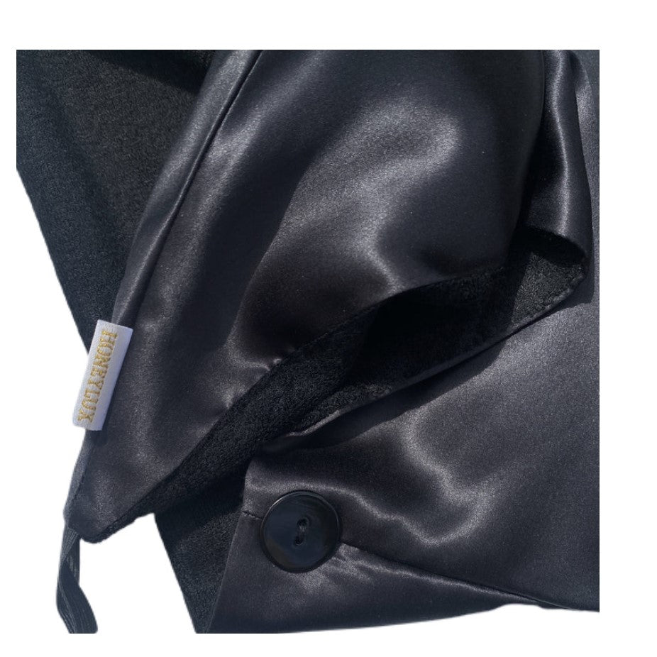 Honeylux silk hair wrap black