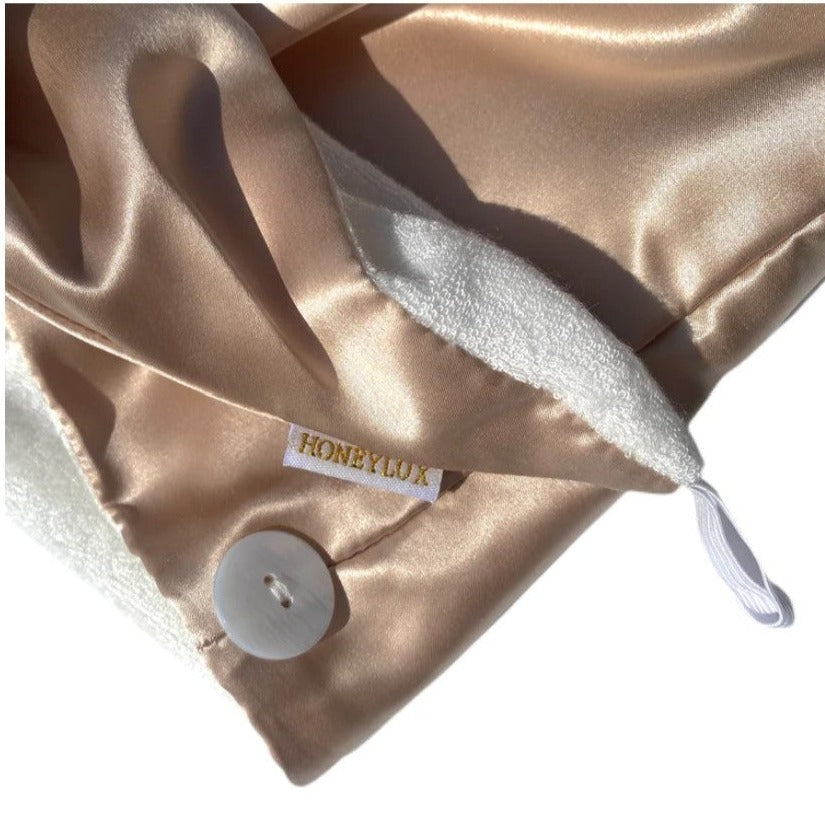 Honeylux silk hair wrap champagne
