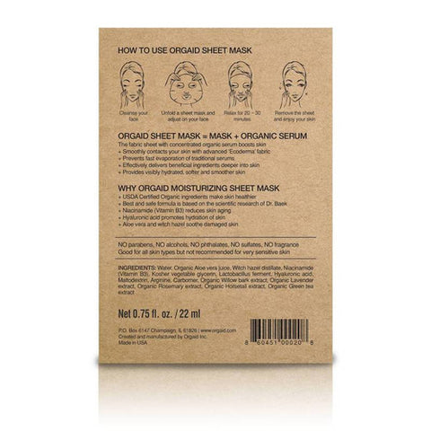 Orgaid Sheet Mask - Anti- Aging& Moisturizing