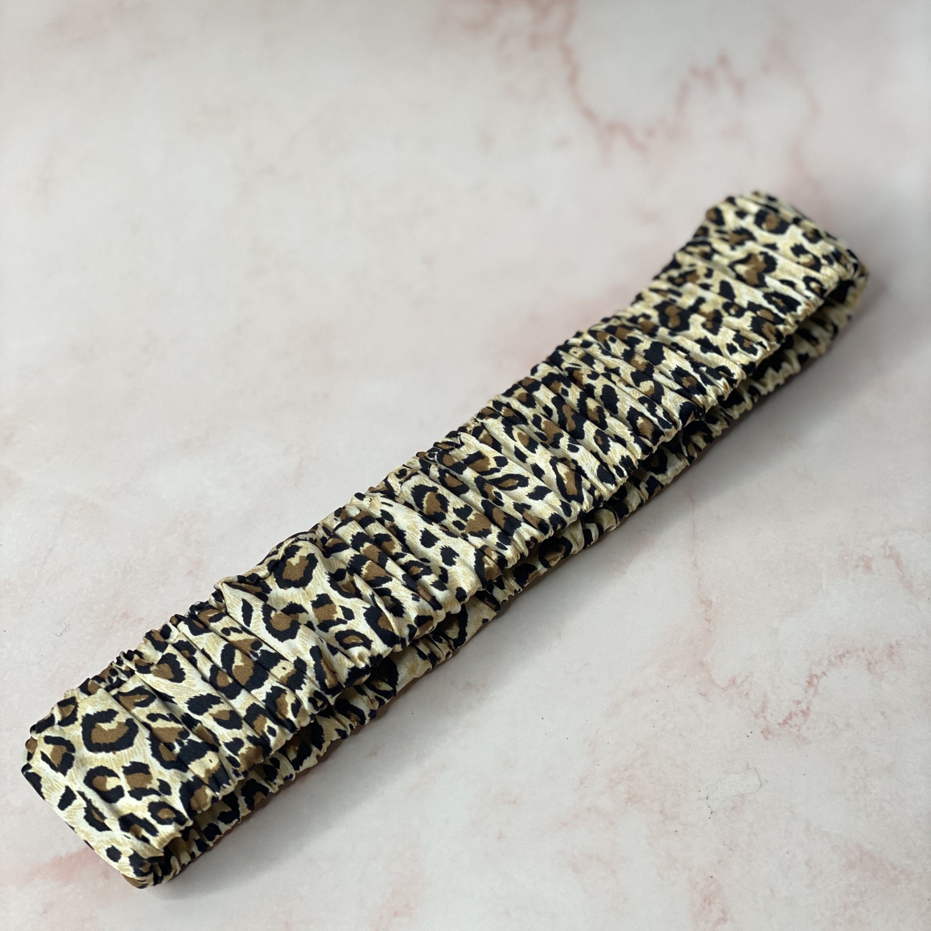 Honeylux silk headband leopard