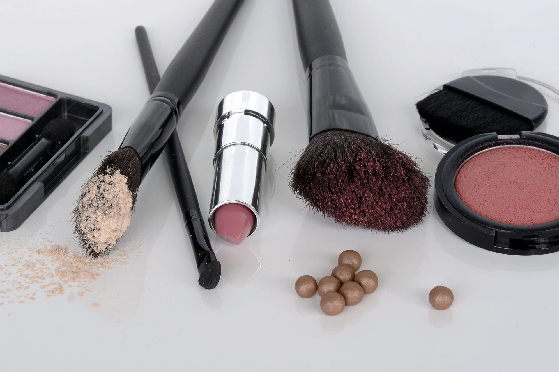 makeup and brushes