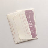 Two Homebound Tarot cards with text and a purple design on a light gray background
