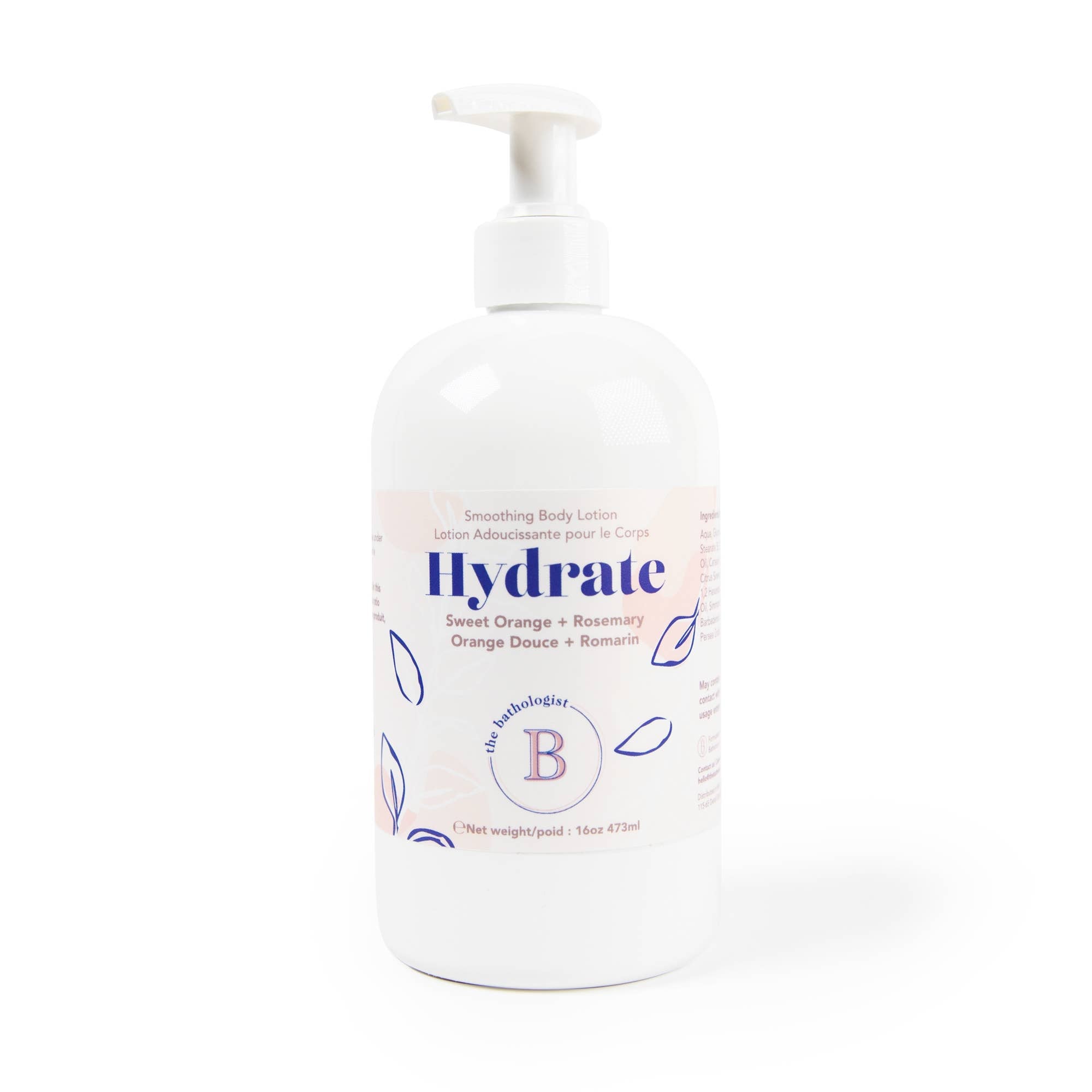 The Bathologist Hydrate body lotion bottle on a white background