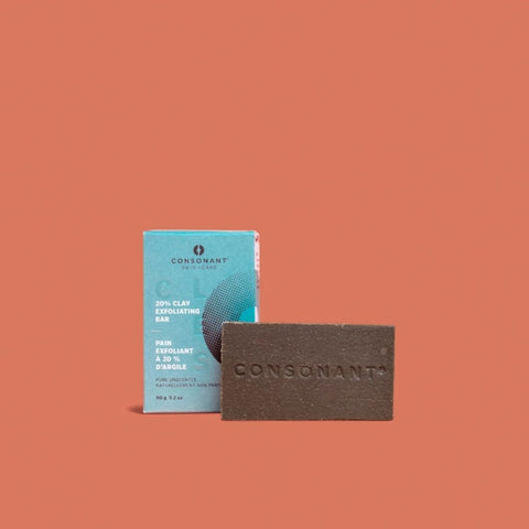 Consonant Skincare clay exfoliating cleansing soap bar