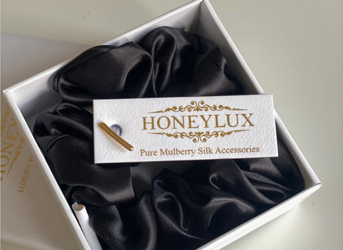HoneyLux Organic Premium Silk Scrunchie - CANDY PINK