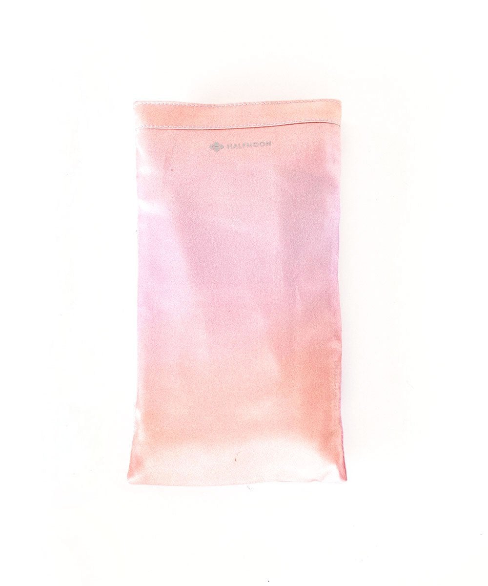 Halfmoon Crystal Silk Eye Pillow Rose Quartz