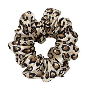 Honeylux silk scrunchie leopard print