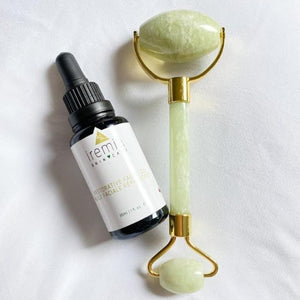 Iremia Skincare jade roller and oil set